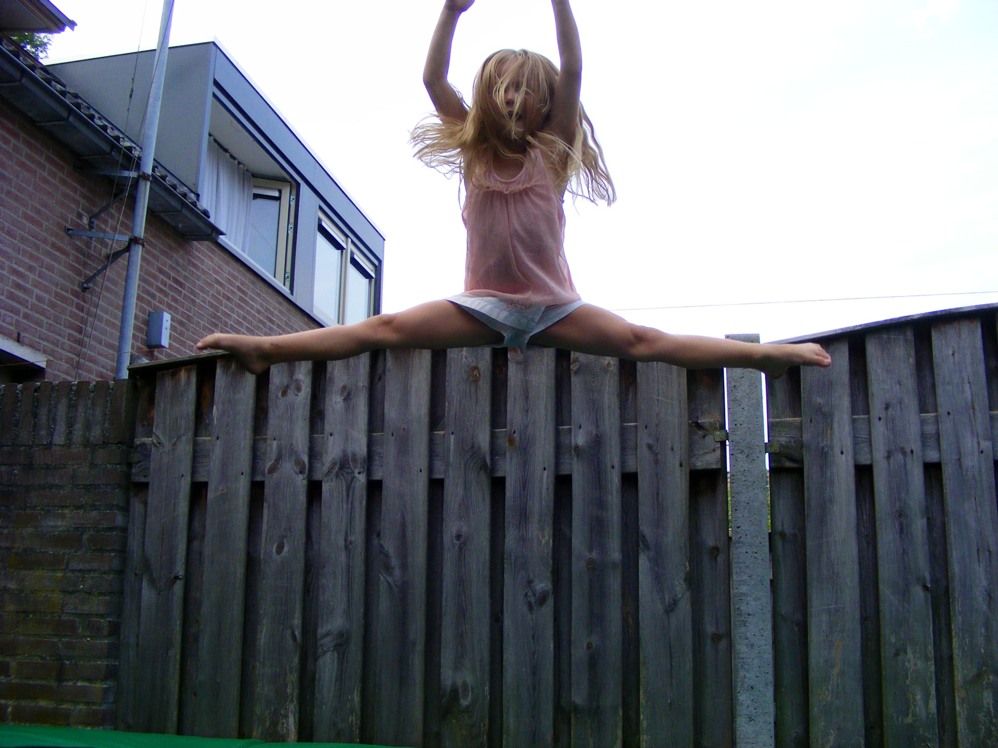 Op de trampoline